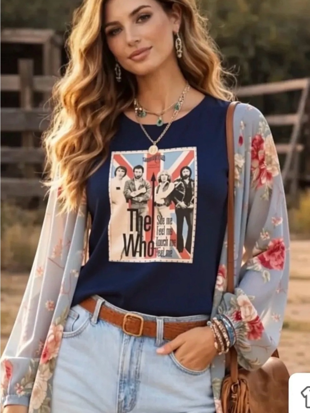 The Who upcycled tunic top os S M L XL 1X 2X 3x